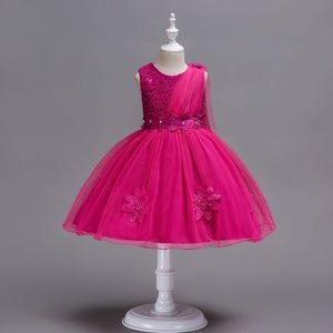 Luxury Pink Formal Birthday wedding princess dress 5012